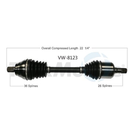 Surtrack Axle Cv Axle Shaft, Vw-8123 VW-8123